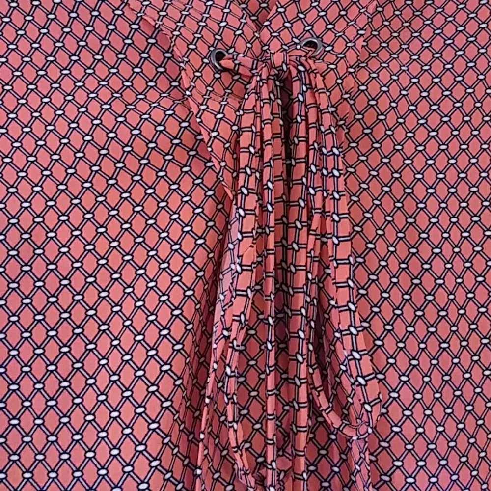 Patterned Orange Blouse - image 2